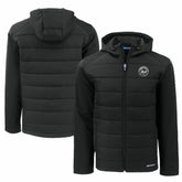 New York Mets Cutter & Buck Big & Tall Evoke Hybrid Eco Softshell Recycled Full-Zip Hooded PrimaLoft Jacket - Black Jackets