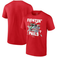 Trea Turner, Bryce Harper, & Kyle Schwarber Philadelphia Phillies Fightin Phils T-Shirt - Red T-shirts