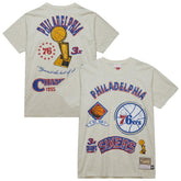 Philadelphia 76ers Hardwood Classics Legacy Defined Retro Championship T-Shirt Oatmeal - Mitchell & Ness