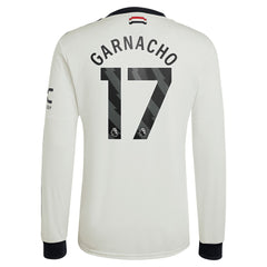 Alejandro Garnacho Manchester United Originals 2024/25 Third Replica Long Sleeve Jersey Cream - Adidas