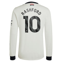 Marcus Rashford Manchester United Originals 2024/25 Third Replica Long Sleeve Jersey Cream - Adidas online