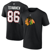 Teuvo Teravainen Chicago Blackhawks Fanatics Authentic Stack Name & Number T-Shirt - Black | US 202015348