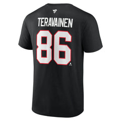 Teuvo Teravainen Chicago Blackhawks Fanatics Authentic Stack Name & Number T-Shirt - Black | US 202015348