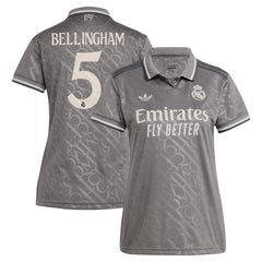 Jude Bellingham Real Madrid Originals Women's 2024/25 Third Replica Player Jersey Charcoal - Adidas on sale