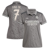 Vini Jr. Real Madrid Originals Women's 2024/25 Third Replica Player Jersey Charcoal - Adidas outlet