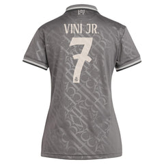 Vini Jr. Real Madrid Originals Women's 2024/25 Third Replica Player Jersey Charcoal - Adidas outlet