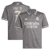 Vini Jr. Real Madrid Originals Youth 2024/25 Third Replica Player Jersey Charcoal - Adidas on sale