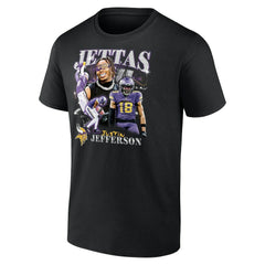 Justin Jefferson Minnesota Vikings Notorious Player Graphic T-Shirt - Black T-shirts