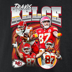 Travis Kelce Kansas City Chiefs Notorious Player Graphic T-Shirt - Black T-shirts