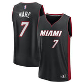 Kel'el Ware Miami Heat Youth Fast Break Replica Player Jersey Icon Edition Black - Fanatics