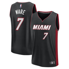 Kel'el Ware Miami Heat Youth Fast Break Replica Player Jersey Icon Edition Black - Fanatics