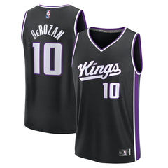 DeMar DeRozan Sacramento Kings Fast Break Replica Player Jersey Icon Edition Black - Fanatics