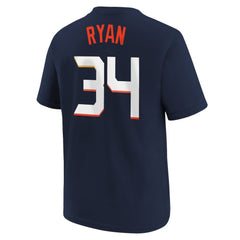 Nolan Ryan Houston Astros Nike Youth Fuse City Connect Name & Number T-Shirt - Navy T-shirts