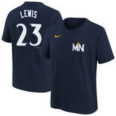Royce Lewis Minnesota Twins Nike Youth Fuse City Connect Name & Number T-Shirt - Navy T-shirts