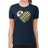 Denver Nuggets G-III 4Her by Carl Banks Women's Super-Slim Fit Lightweight Heart Team T-Shirt Navy