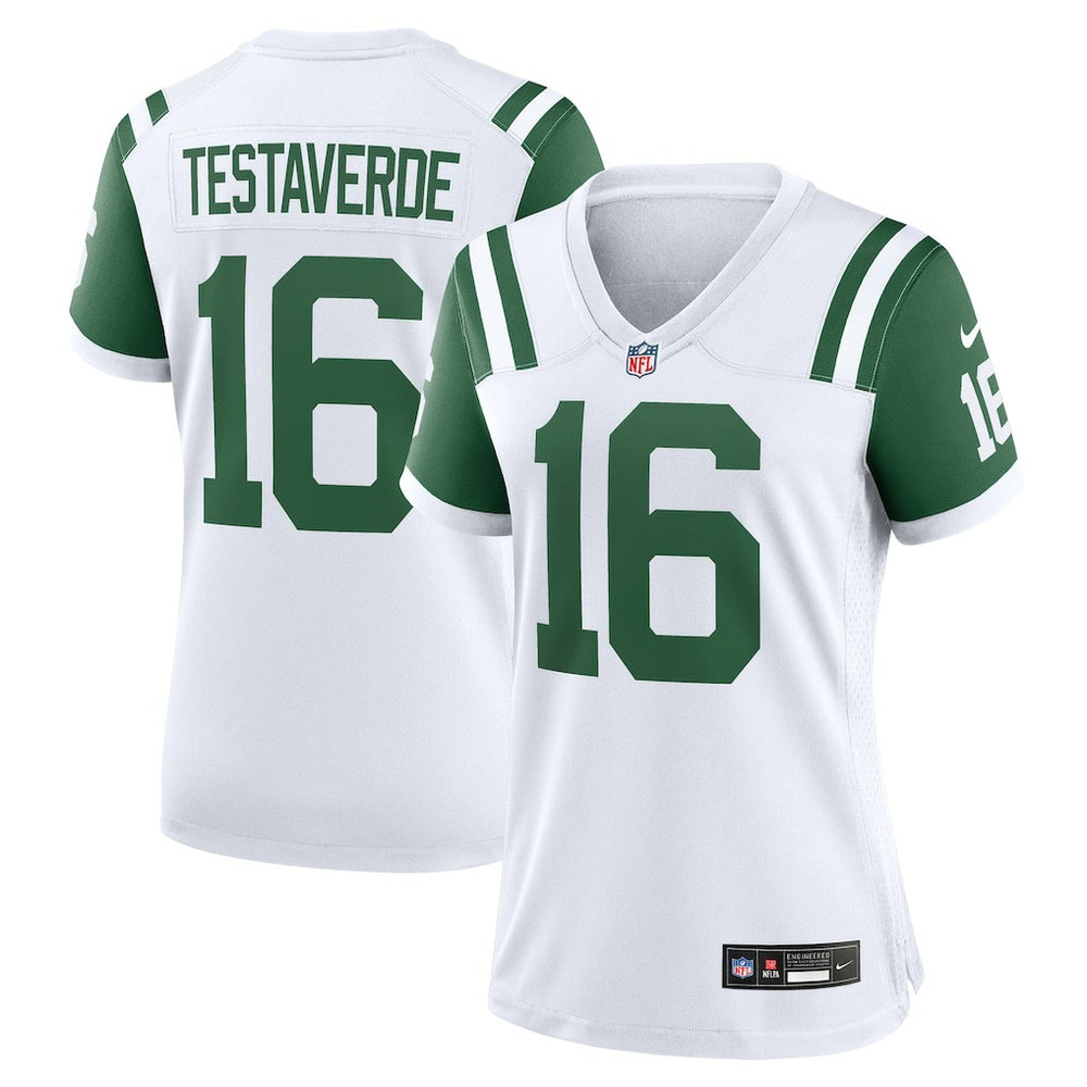 Vinny Testaverde New York Jets Women's Classic Alternate Retired Player Game Jersey - White Jerseys