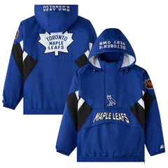 Toronto Maple Leafs OVO x Starter Half-Zip Hooded Jacket - Blue | US 202034620