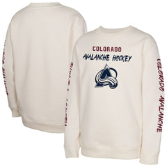 Colorado Avalanche Youth Star Power Pullover Sweatshirt - Cream | US 202034693