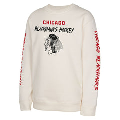 Chicago Blackhawks Youth Star Power Pullover Sweatshirt - Cream | US 202034694