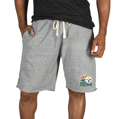 Pittsburgh Steelers Concepts Sport Mainstream Tri-Blend Shorts - Gray Shorts