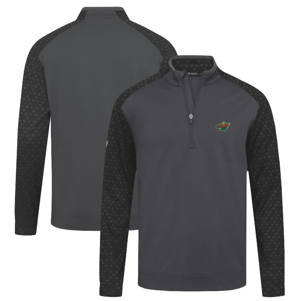 Minnesota Wild Levelwear Aztec Insignia Core Quarter-Zip Pullover Top - Charcoal | US 202038728