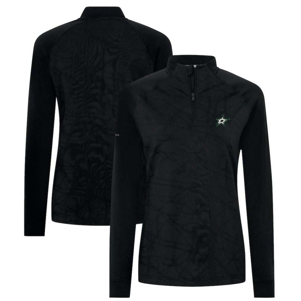Dallas Stars Levelwear Women's Amethyst Insignia Core Quarter-Zip Jacket - Black | US 202038765
