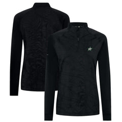 Dallas Stars Levelwear Women's Amethyst Insignia Core Quarter-Zip Jacket - Black | US 202038765