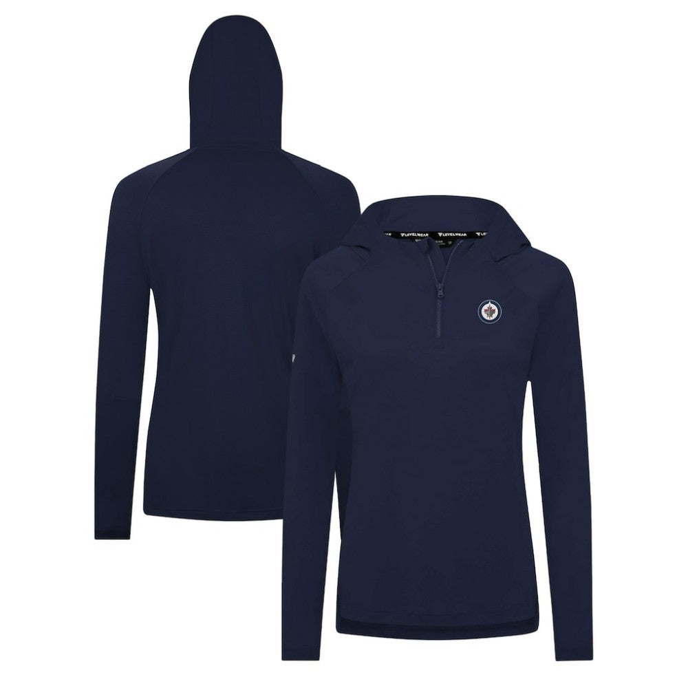 Winnipeg Jets Levelwear Women's Raven Insignia Core Quarter-Zip Jacket - Navy | US 202038860