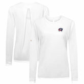 Columbus Blue Jackets Levelwear Women's Sequoia Primary Logo Long Sleeve T-Shirt - White | US 202038909