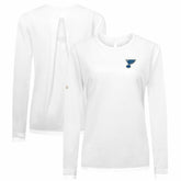 St. Louis Blues Levelwear Women's Sequoia Primary Logo Long Sleeve T-Shirt - White | US 202038912