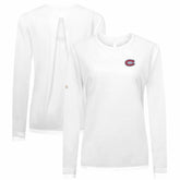 Montreal Canadiens Levelwear Women's Sequoia Primary Logo Long Sleeve T-Shirt - White | US 202038930