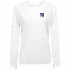 New York Rangers Levelwear Women's Sequoia Primary Logo Long Sleeve T-Shirt - White | US 202038932
