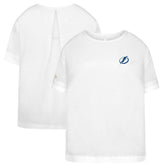 Tampa Bay Lightning Levelwear Women's Tulip Primary Logo T-Shirt - White | US 202038965