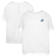 Tampa Bay Lightning Levelwear Women's Tulip Primary Logo T-Shirt - White | US 202038965