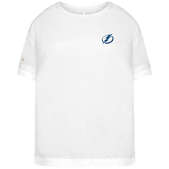 Tampa Bay Lightning Levelwear Women's Tulip Primary Logo T-Shirt - White | US 202038965