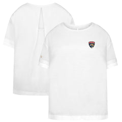 Florida Panthers Levelwear Women's Tulip Primary Logo T-Shirt - White | US 202038967