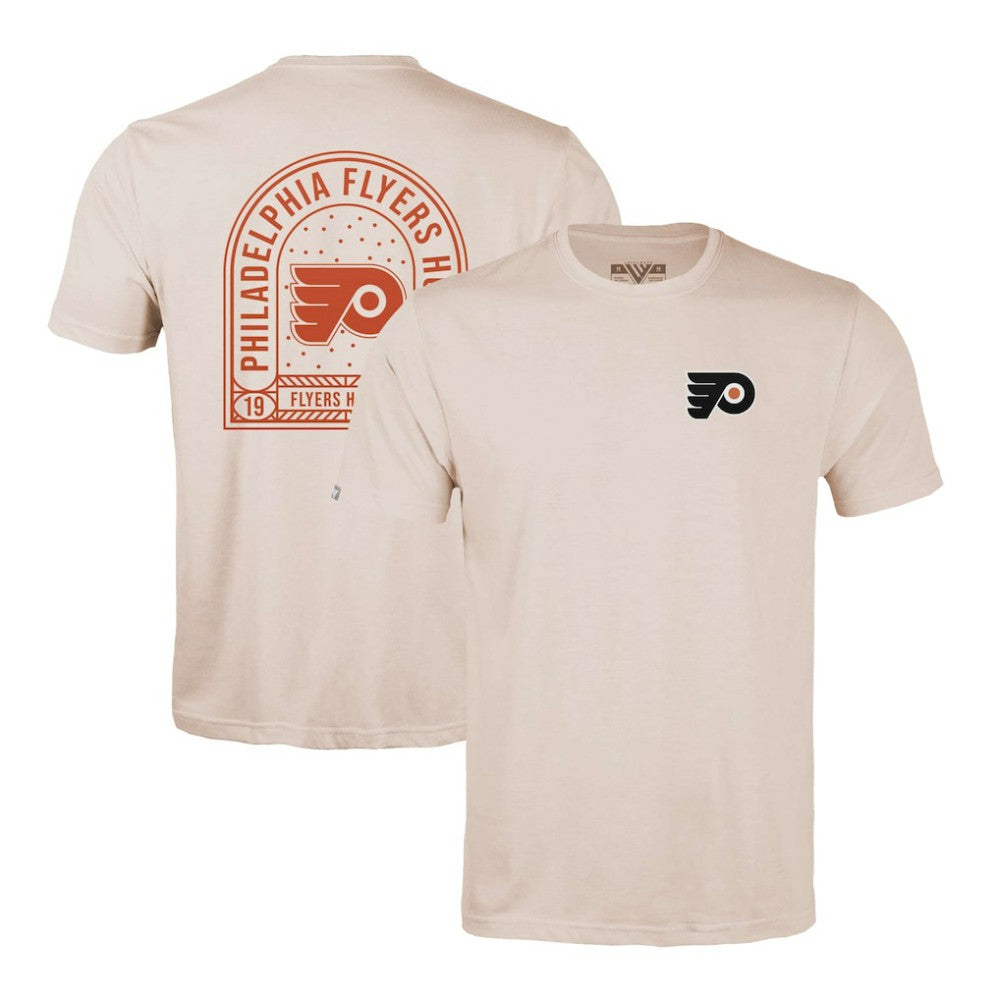 Philadelphia Flyers Levelwear Richmond Stained Glass T-Shirt - Khaki | US 202038969