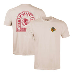 Chicago Blackhawks Levelwear Richmond Stained Glass T-Shirt - Khaki | US 202038970
