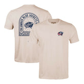 Columbus Blue Jackets Levelwear Richmond Stained Glass T-Shirt - Khaki | US 202038971