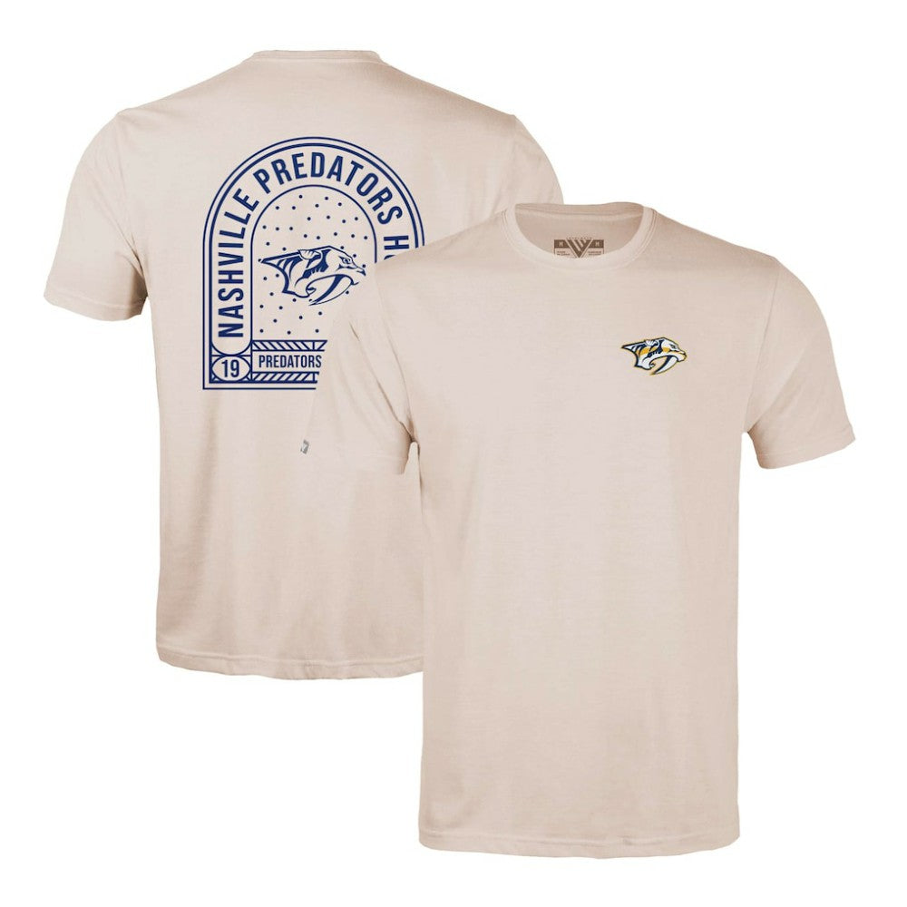 Nashville Predators Levelwear Richmond Stained Glass T-Shirt - Khaki | US 202038972