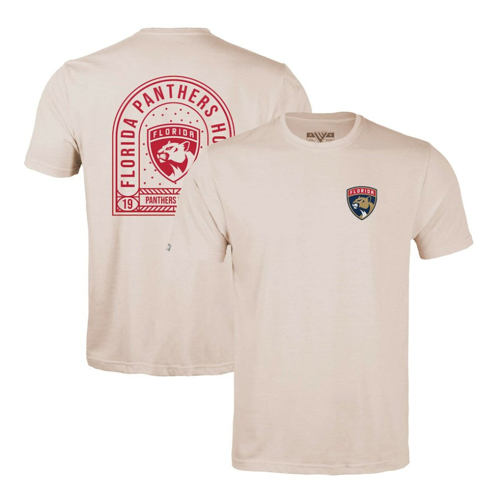 Florida Panthers Levelwear Richmond Stained Glass T-Shirt - Khaki | US 202038977