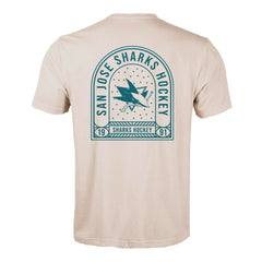 San Jose Sharks Levelwear Richmond Stained Glass T-Shirt - Khaki | US 202038982