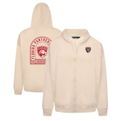 Florida Panthers Levelwear Uphill Stained Glass Full-Zip Hoodie Jacket - Khaki | US 202039355