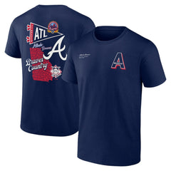 Atlanta Braves Split Zone T-Shirt - Navy T-shirts