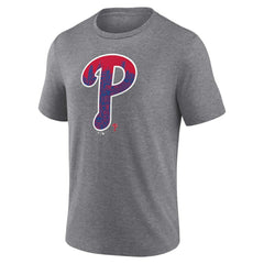 Philadelphia Phillies City P Tri-Blend T-Shirt - Heather Gray T-shirts