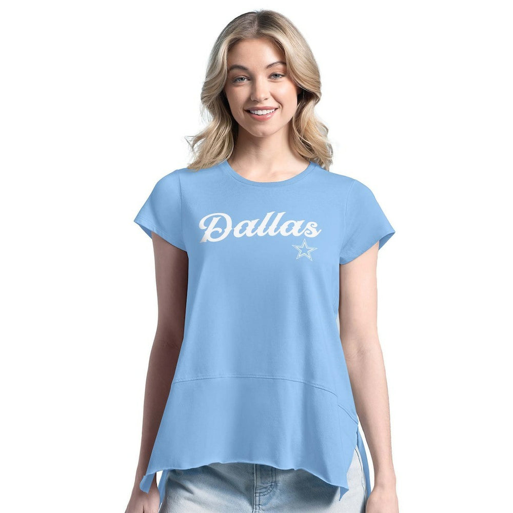 Dallas Cowboys Margaritaville Women's Gametime Is Paradise T-Shirt - Light Blue T-shirts