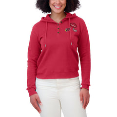 Arizona Cardinals WEAR by Erin Andrews Women's Plus Size Waffle Hoodie Pullover Top - Cardinal Hoodies