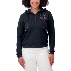 Houston Texans WEAR by Erin Andrews Women's Plus Size Waffle Hoodie Pullover Top - Navy Hoodies