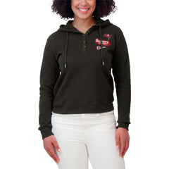 Tampa Bay Buccaneers WEAR by Erin Andrews Women's Plus Size Waffle Hoodie Pullover Top - Pewter Hoodies