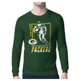 Green Bay Packers Starter Player Grid Graphic Long Sleeve T-Shirt - Olive T-shirts